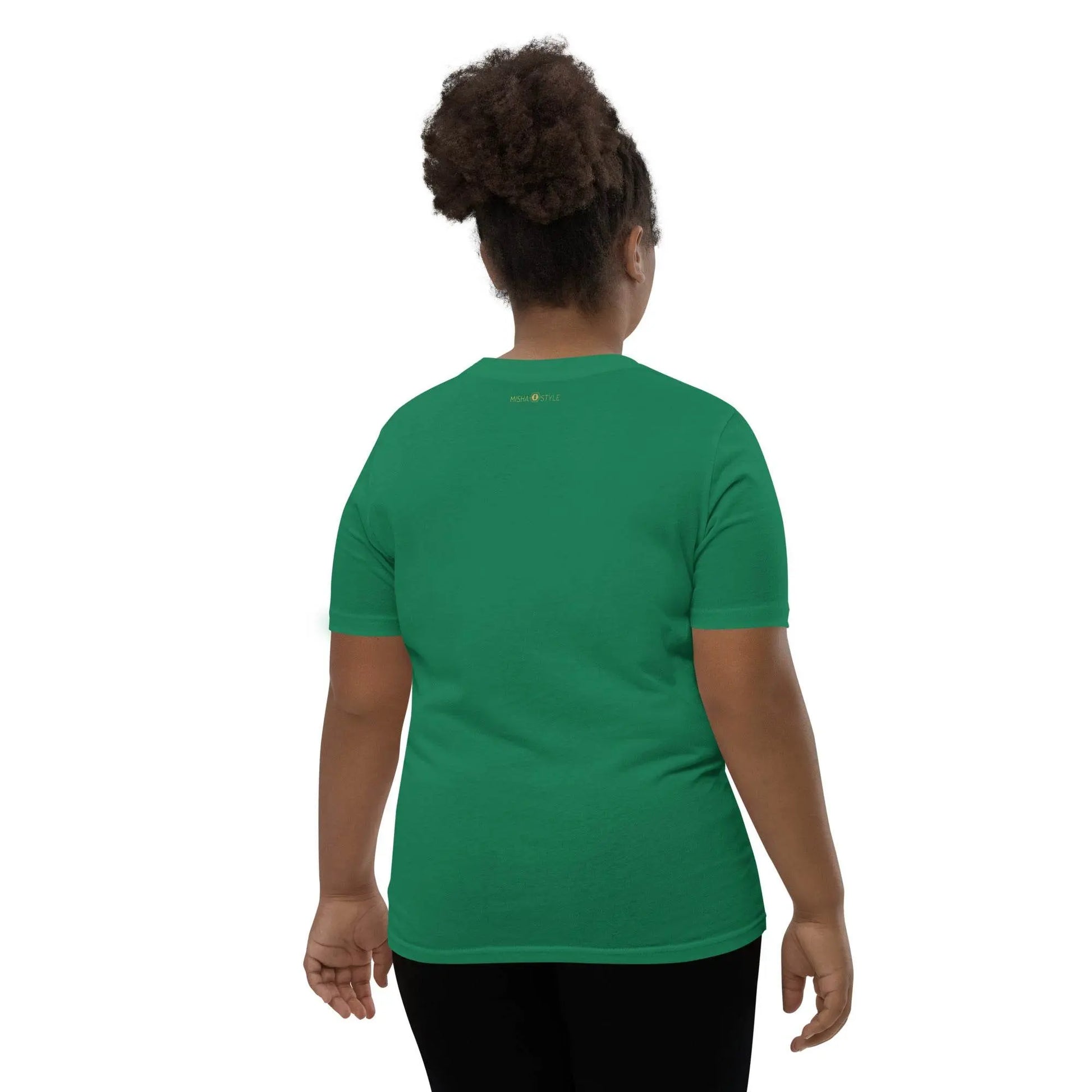 Belly Laugh Youth Short Sleeve Green and white T-Shirt - IVORYNN