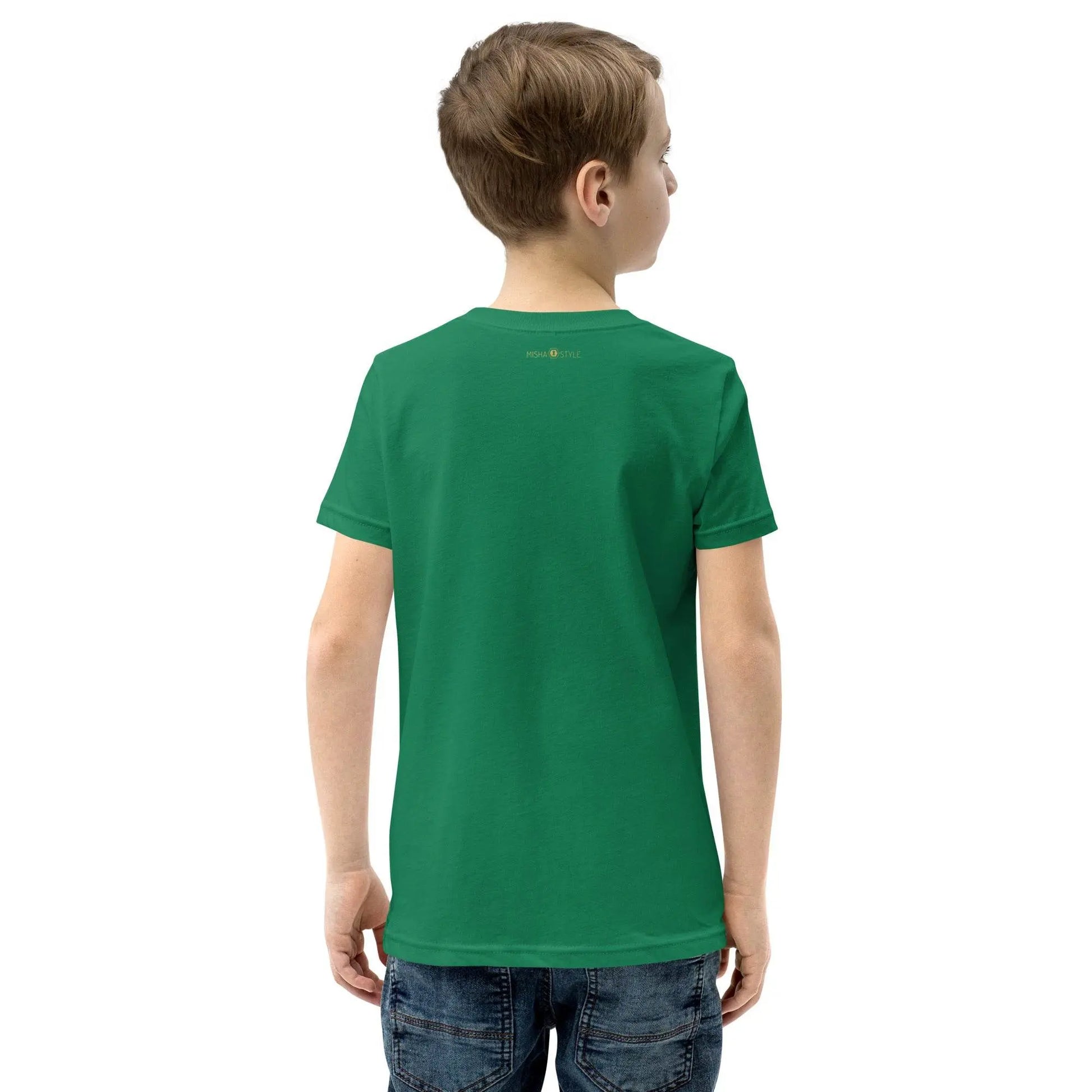 Belly Laugh Youth Short Sleeve Green and white T-Shirt - IVORYNN