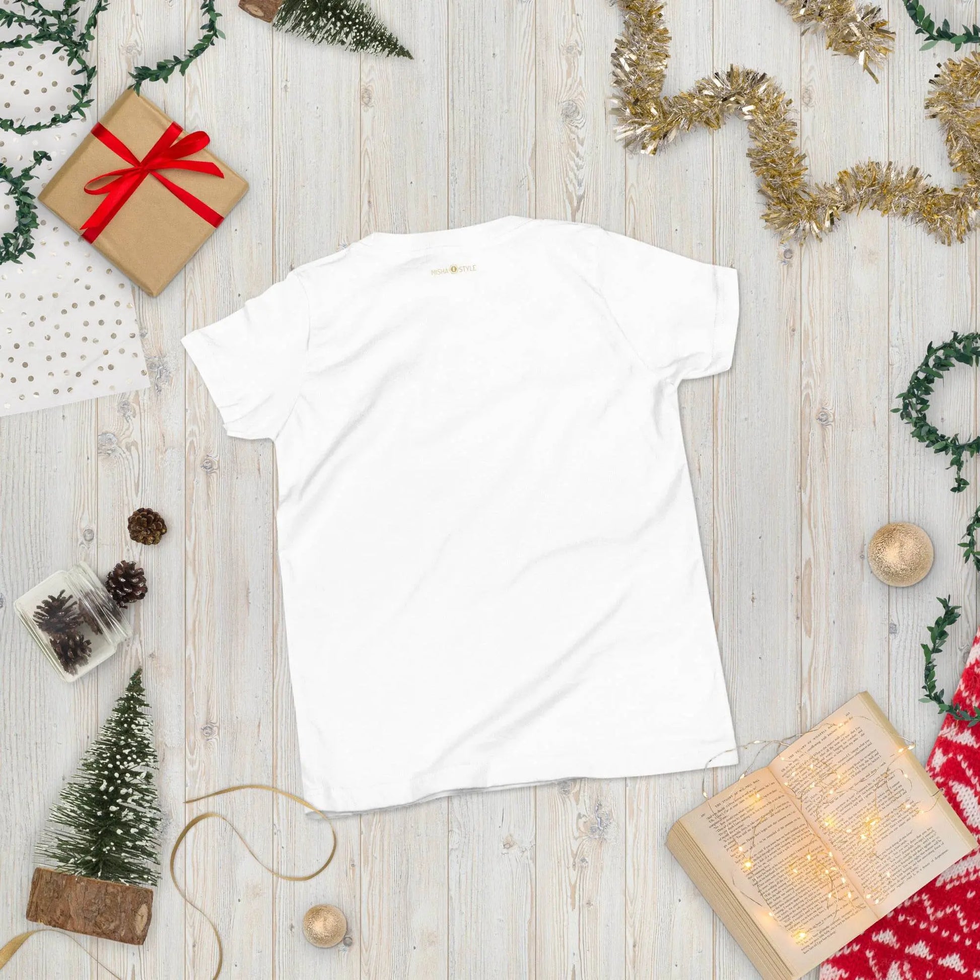 Belly Laugh Youth Short Sleeve Green and white T-Shirt - IVORYNN