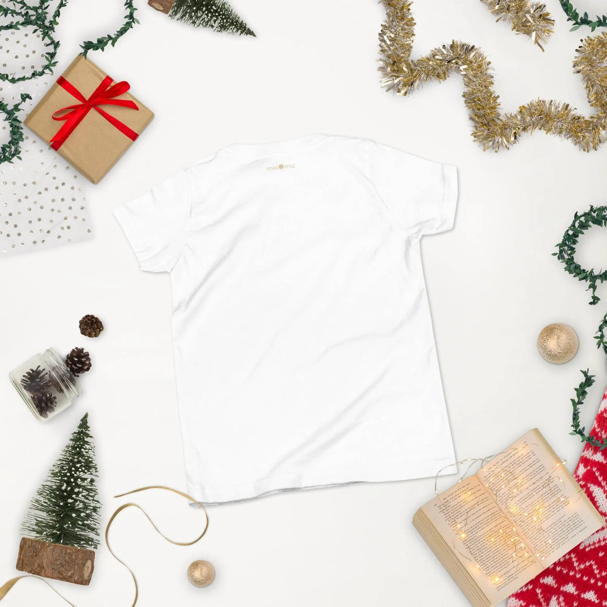 Belly Laugh Youth Short Sleeve Green and white T-Shirt - IVORYNN