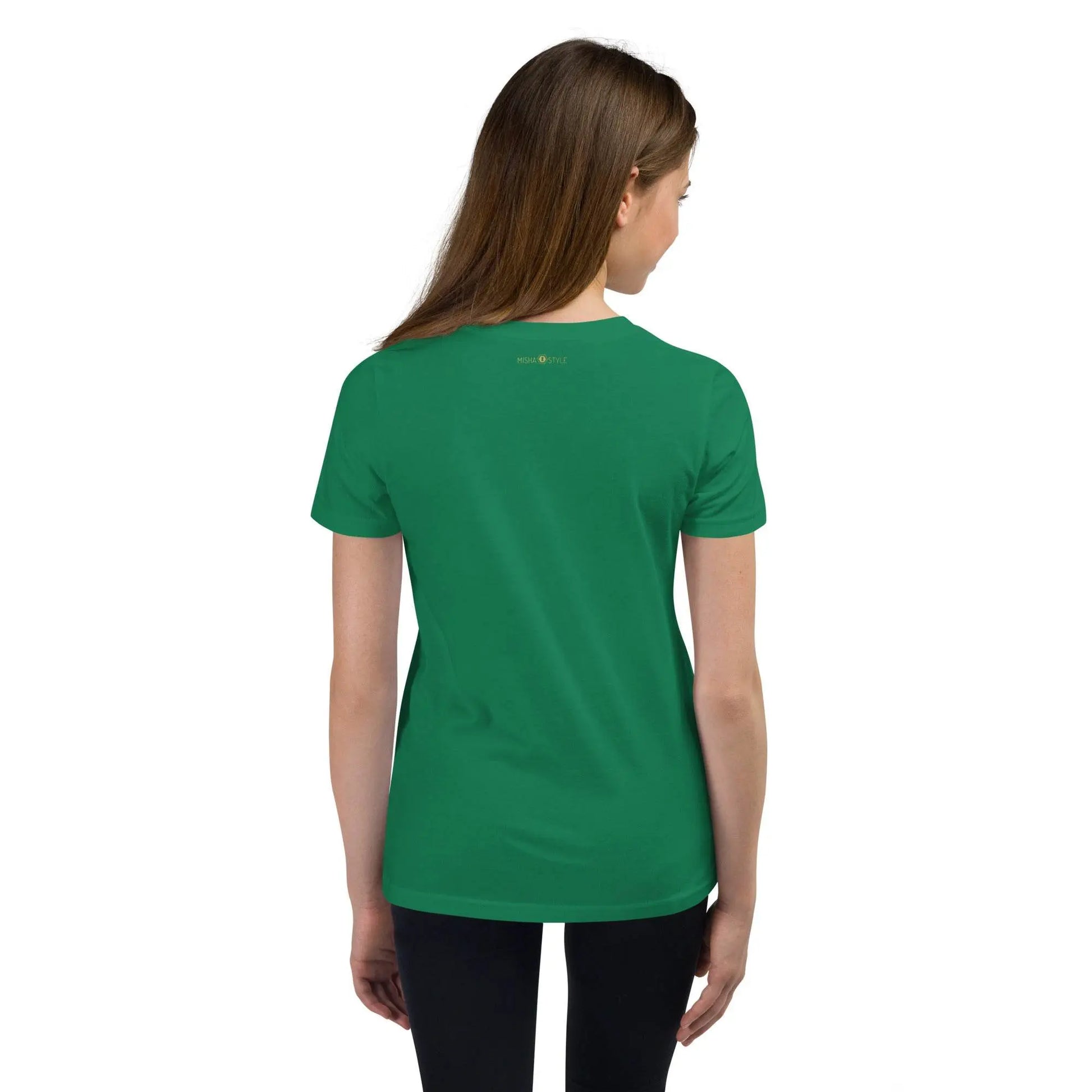Belly Laugh Youth Short Sleeve Green and white T-Shirt - IVORYNN