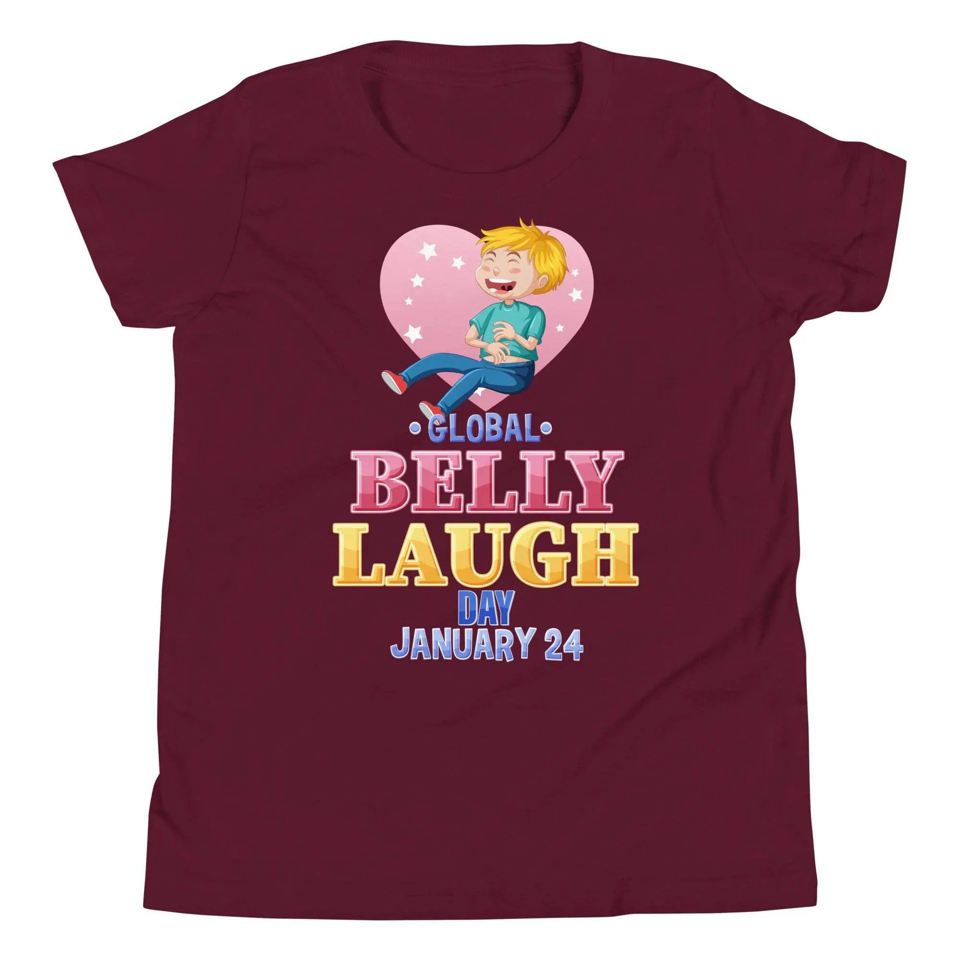Belly Laugh Youth Short Sleeve Three Red T-Shirt - IVORYNN
