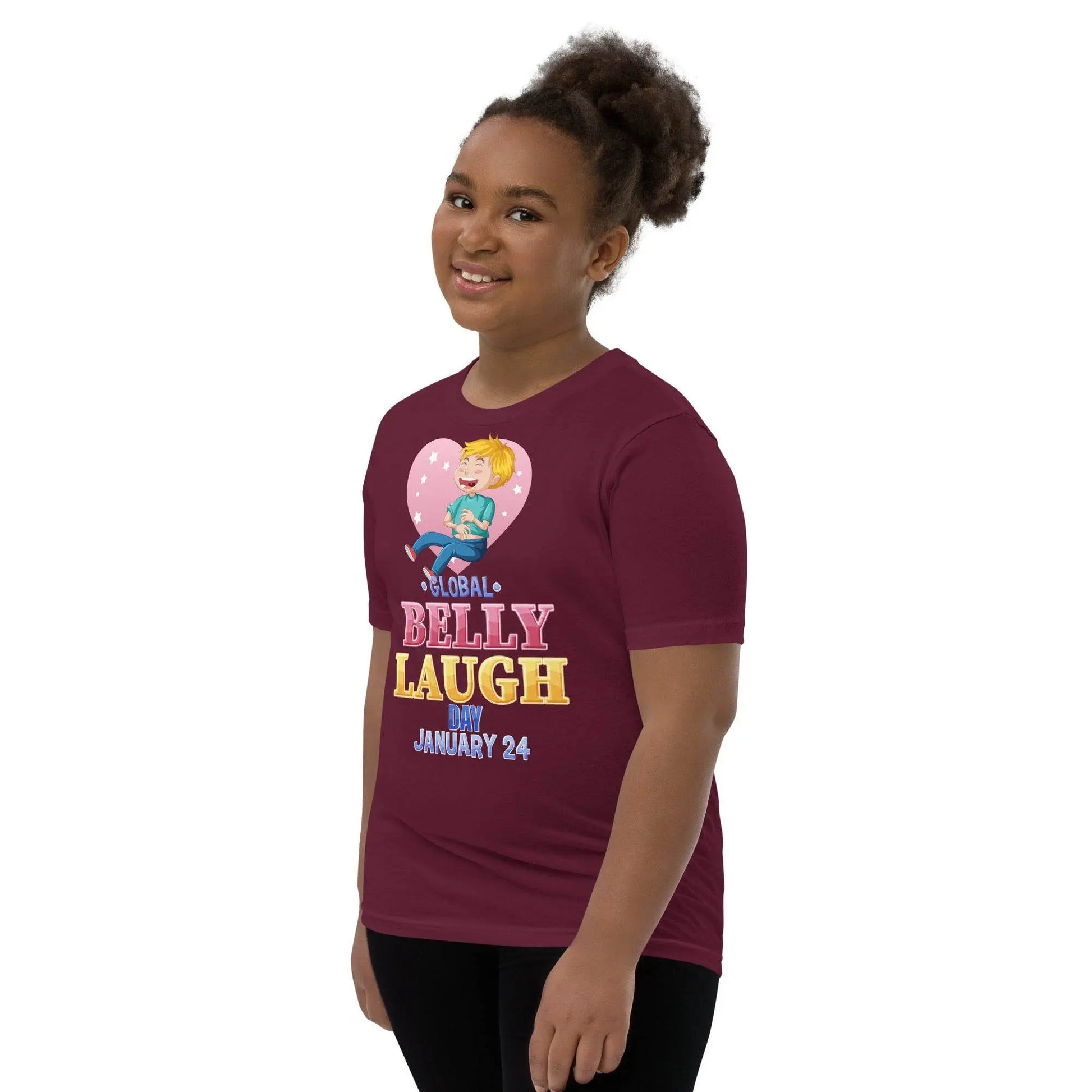 Belly Laugh Youth Short Sleeve Three Red T-Shirt - IVORYNN