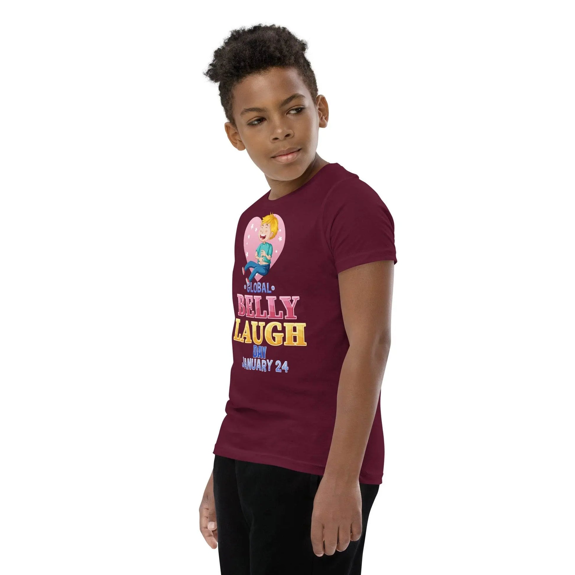 Belly Laugh Youth Short Sleeve Three Red T-Shirt - IVORYNN