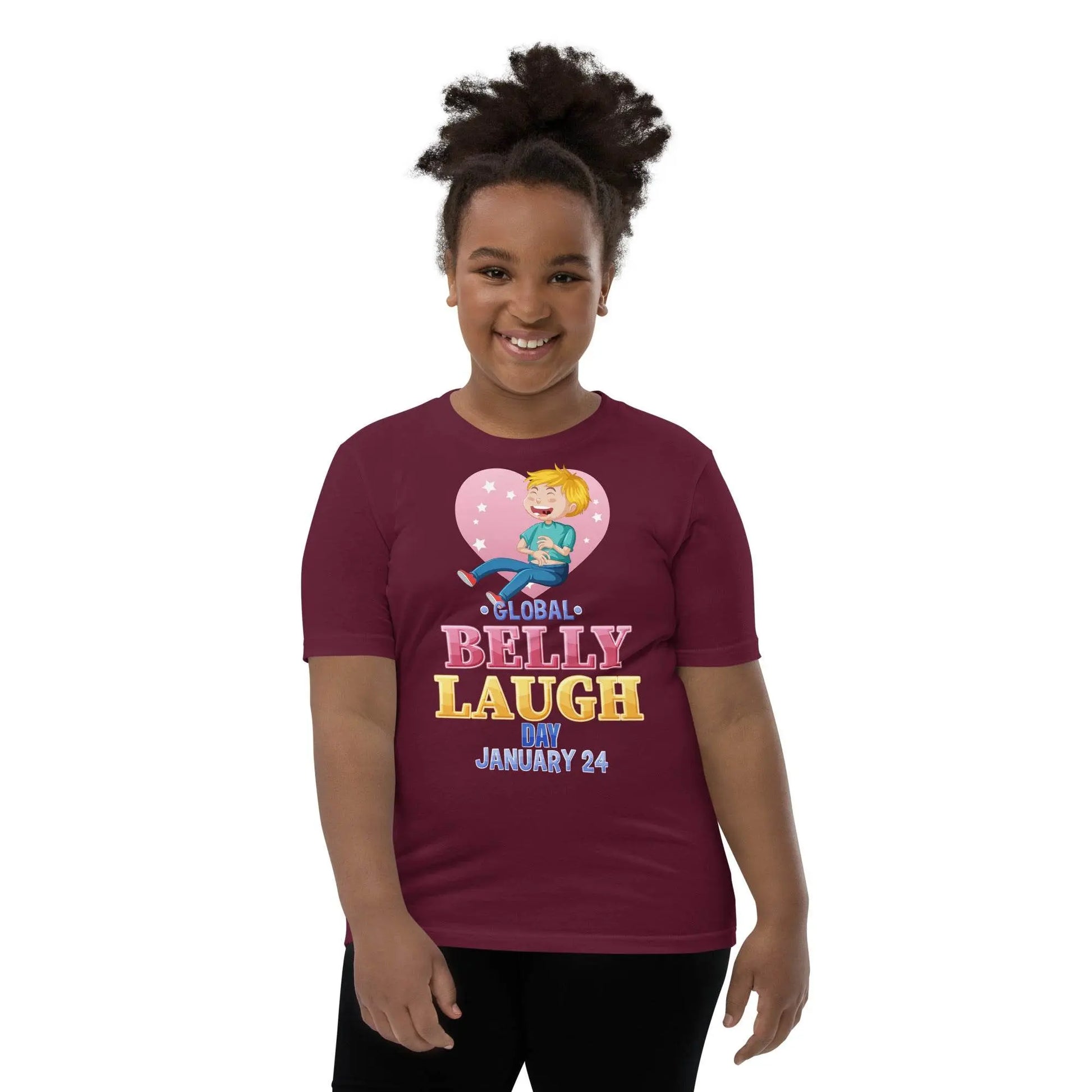 Belly Laugh Youth Short Sleeve Three Red T-Shirt - IVORYNN