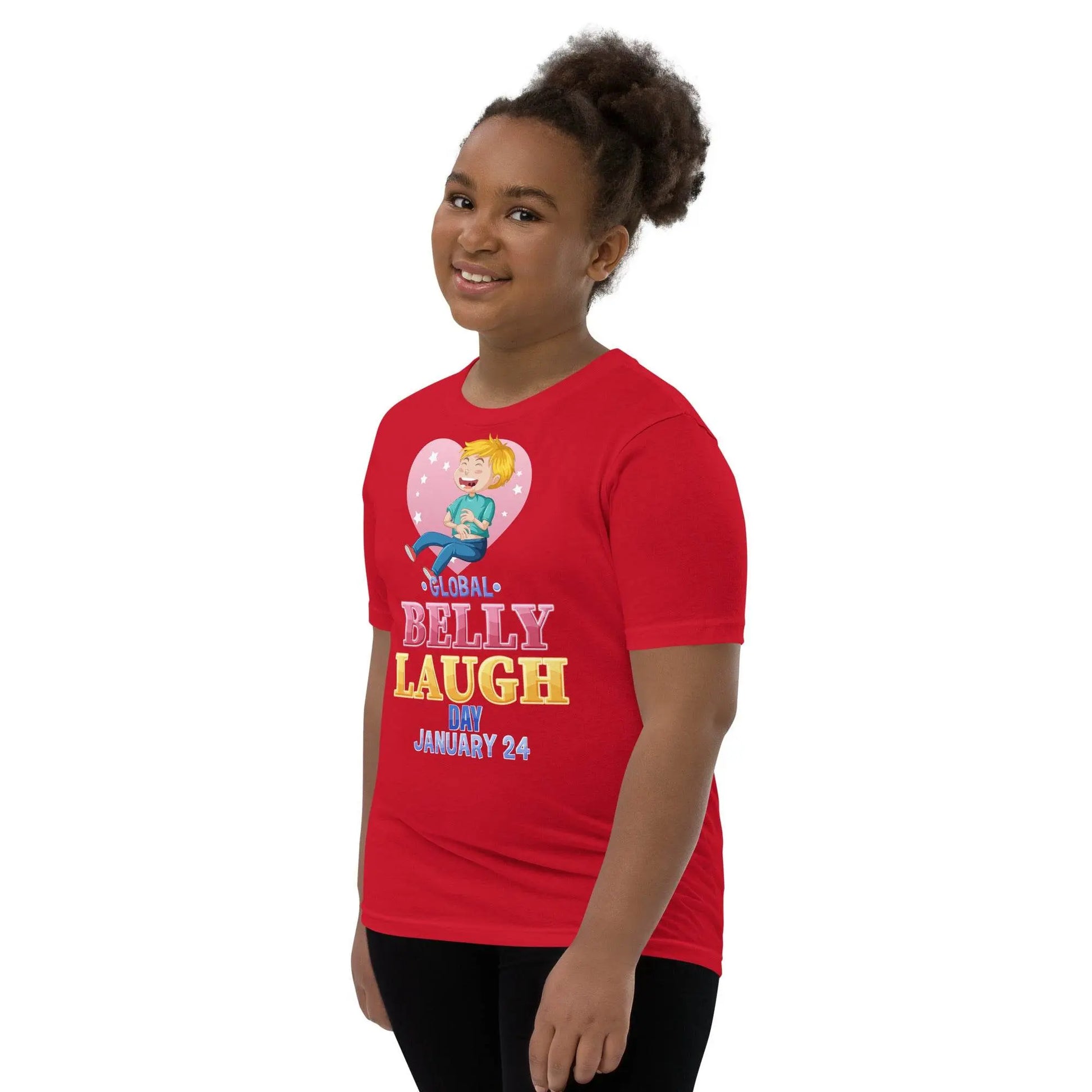 Belly Laugh Youth Short Sleeve Three Red T-Shirt - IVORYNN