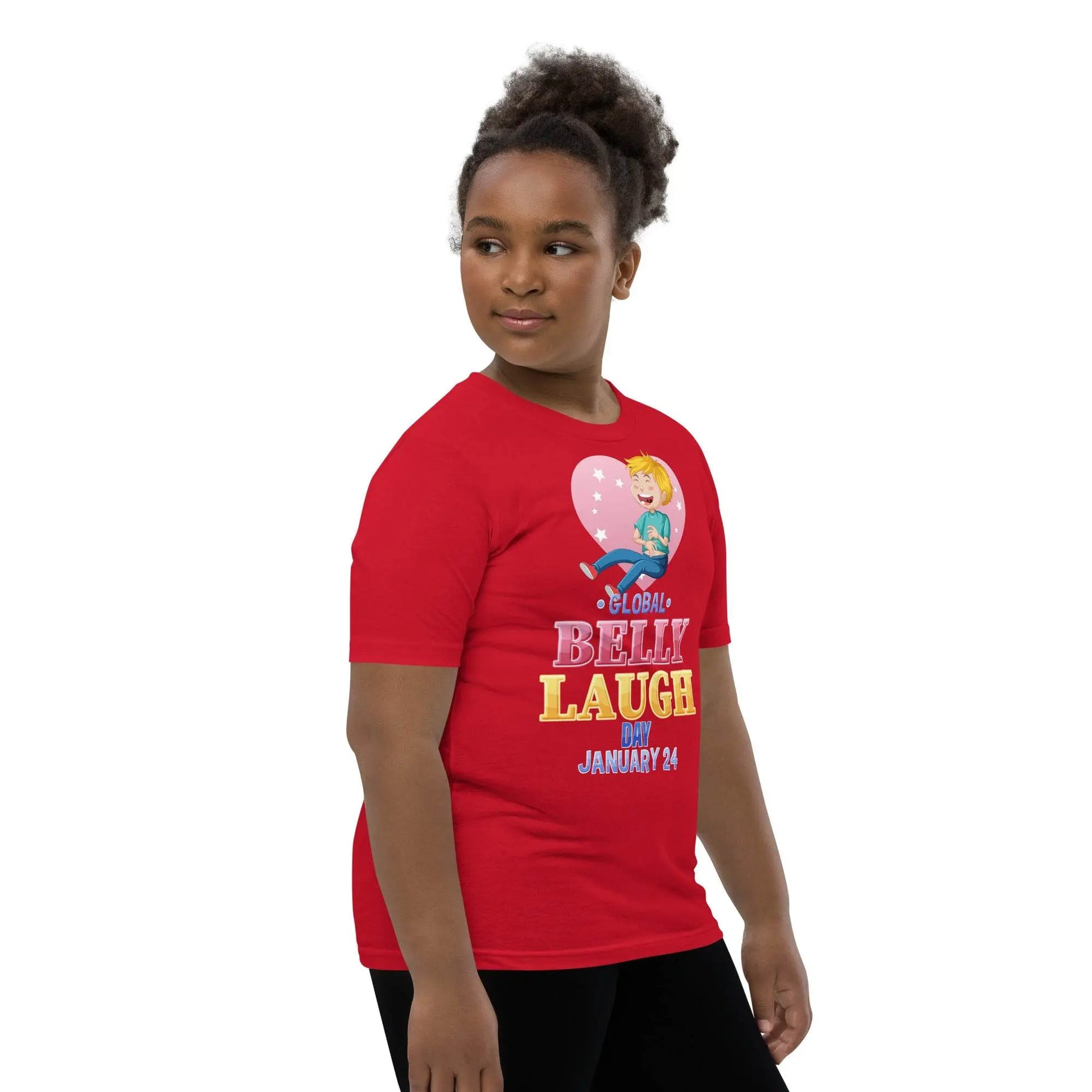 Belly Laugh Youth Short Sleeve Three Red T-Shirt - IVORYNN