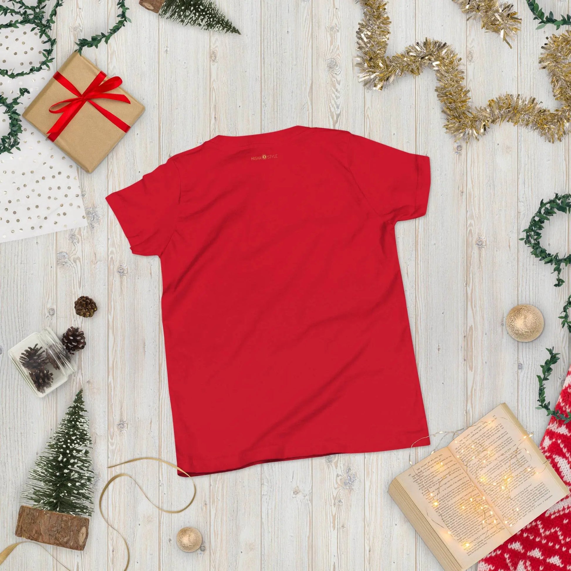 Belly Laugh Youth Short Sleeve Three Red T-Shirt - IVORYNN