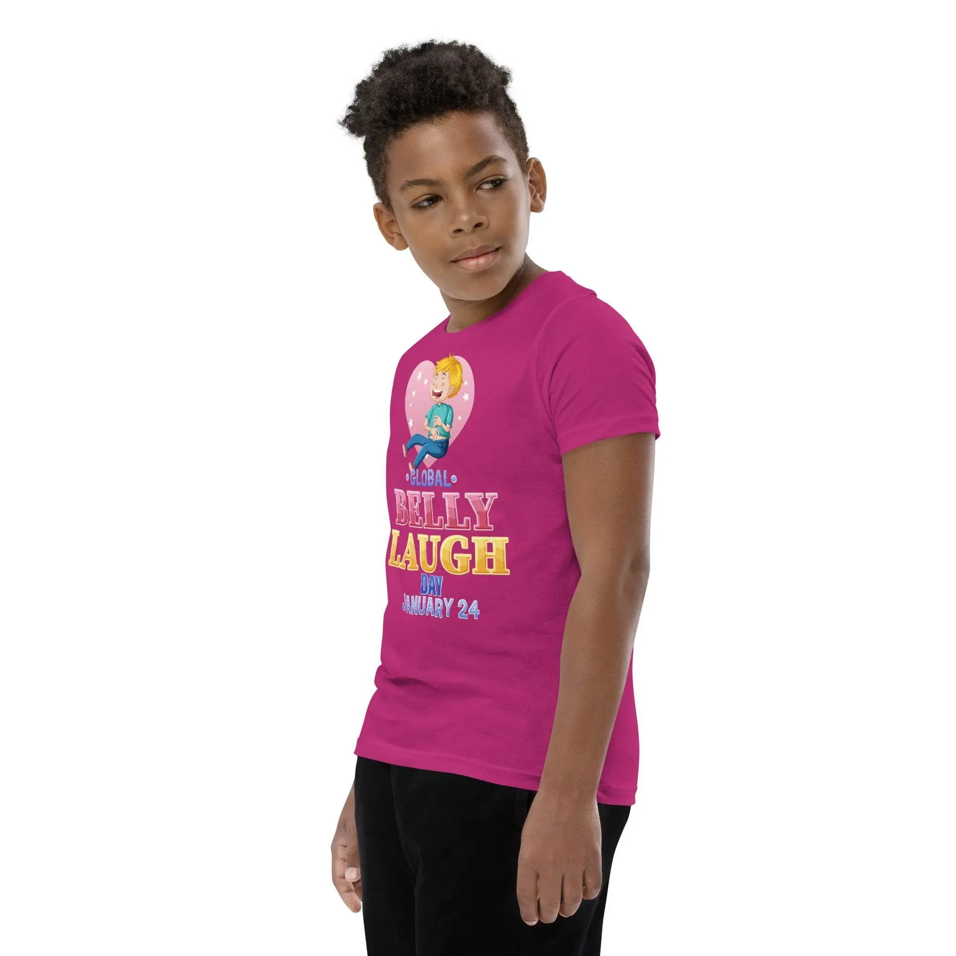 Belly Laugh Youth Short Sleeve Three Red T-Shirt - IVORYNN