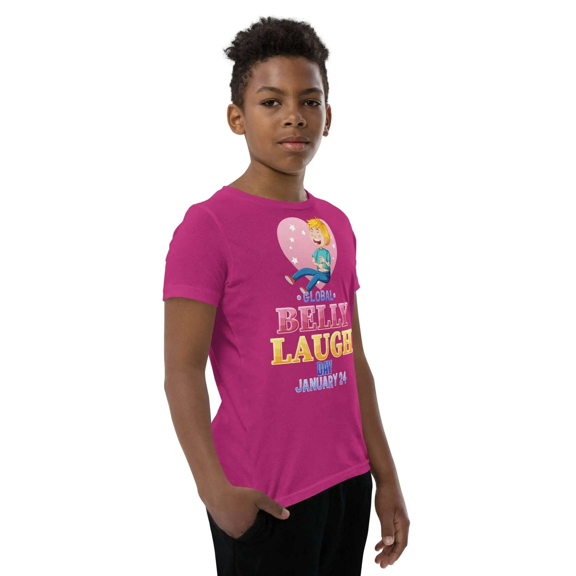 Belly Laugh Youth Short Sleeve Three Red T-Shirt - IVORYNN