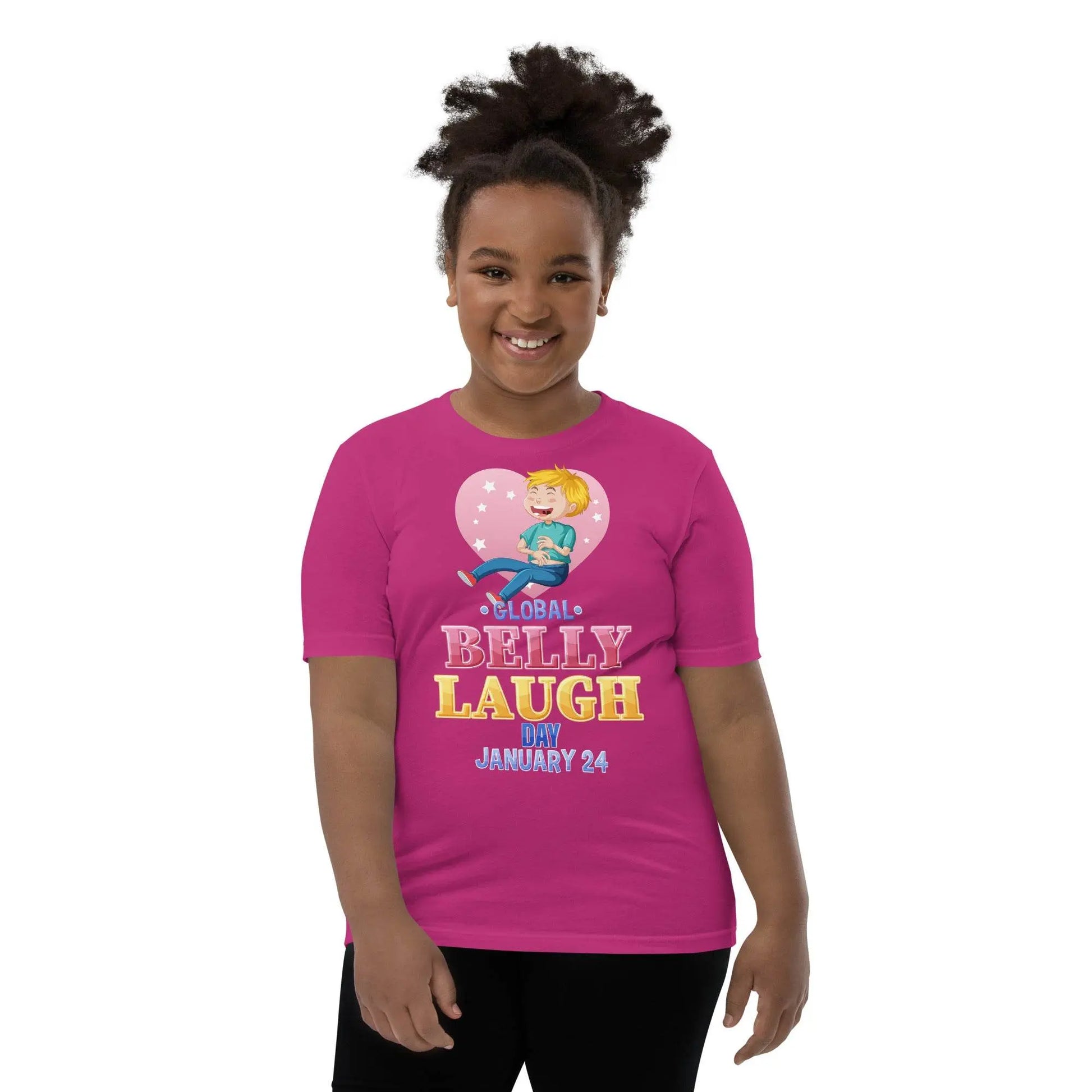 Belly Laugh Youth Short Sleeve Three Red T-Shirt - IVORYNN