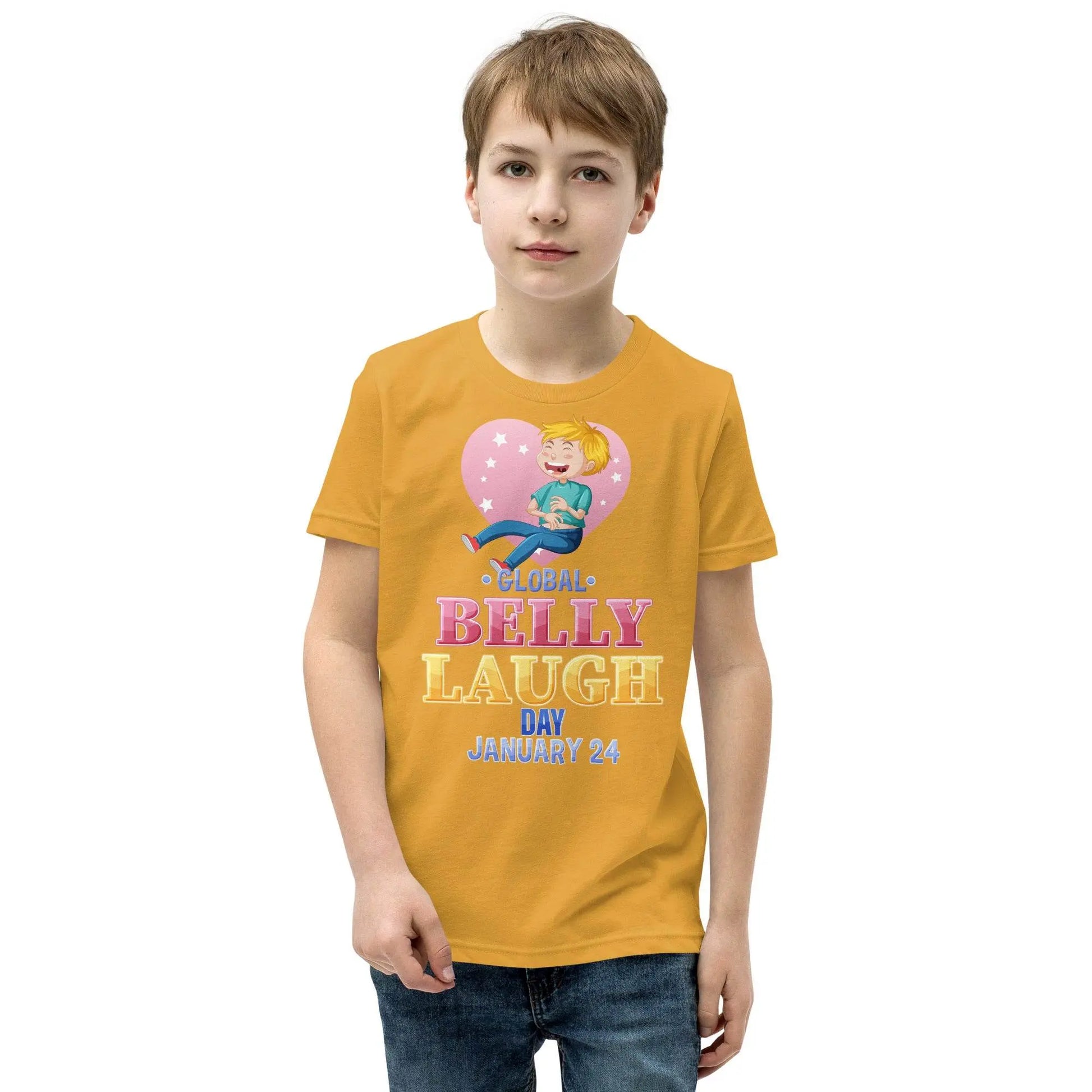 Belly Laugh Youth Short Sleeve Yellow's T-Shirt - IVORYNN