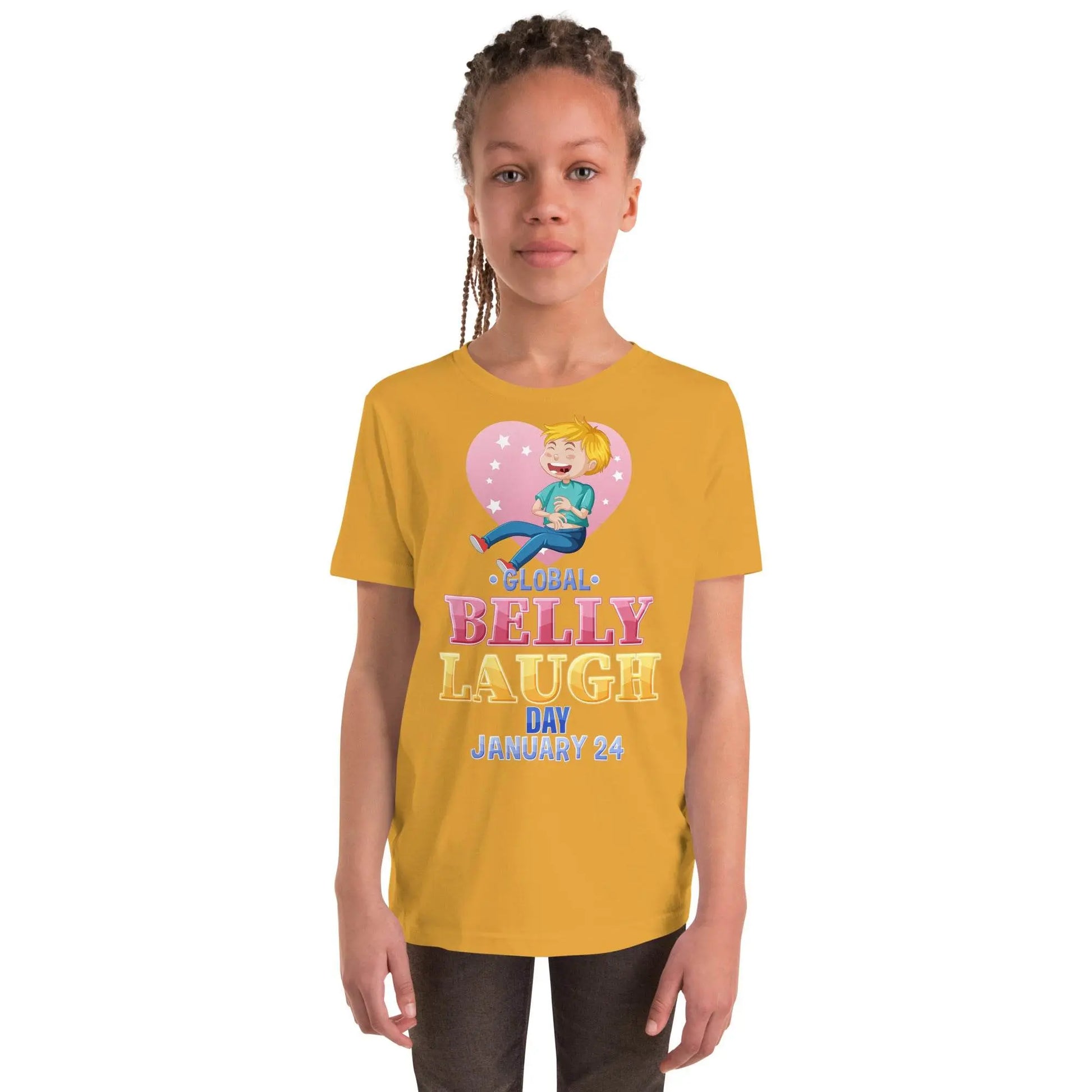 Belly Laugh Youth Short Sleeve Yellow's T-Shirt - IVORYNN