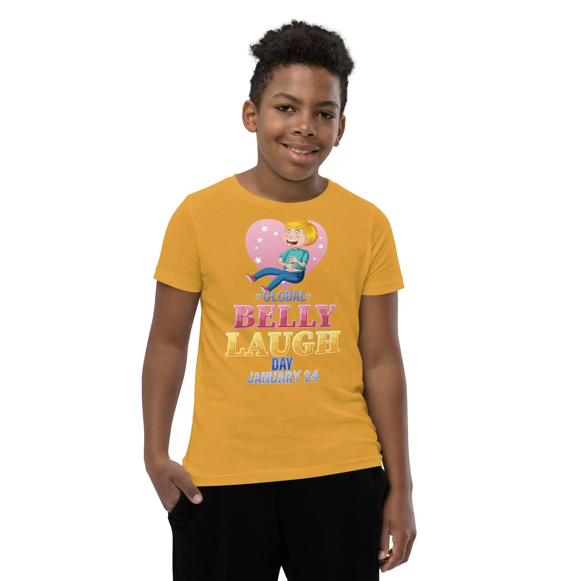 Belly Laugh Youth Short Sleeve Yellow's T-Shirt - IVORYNN