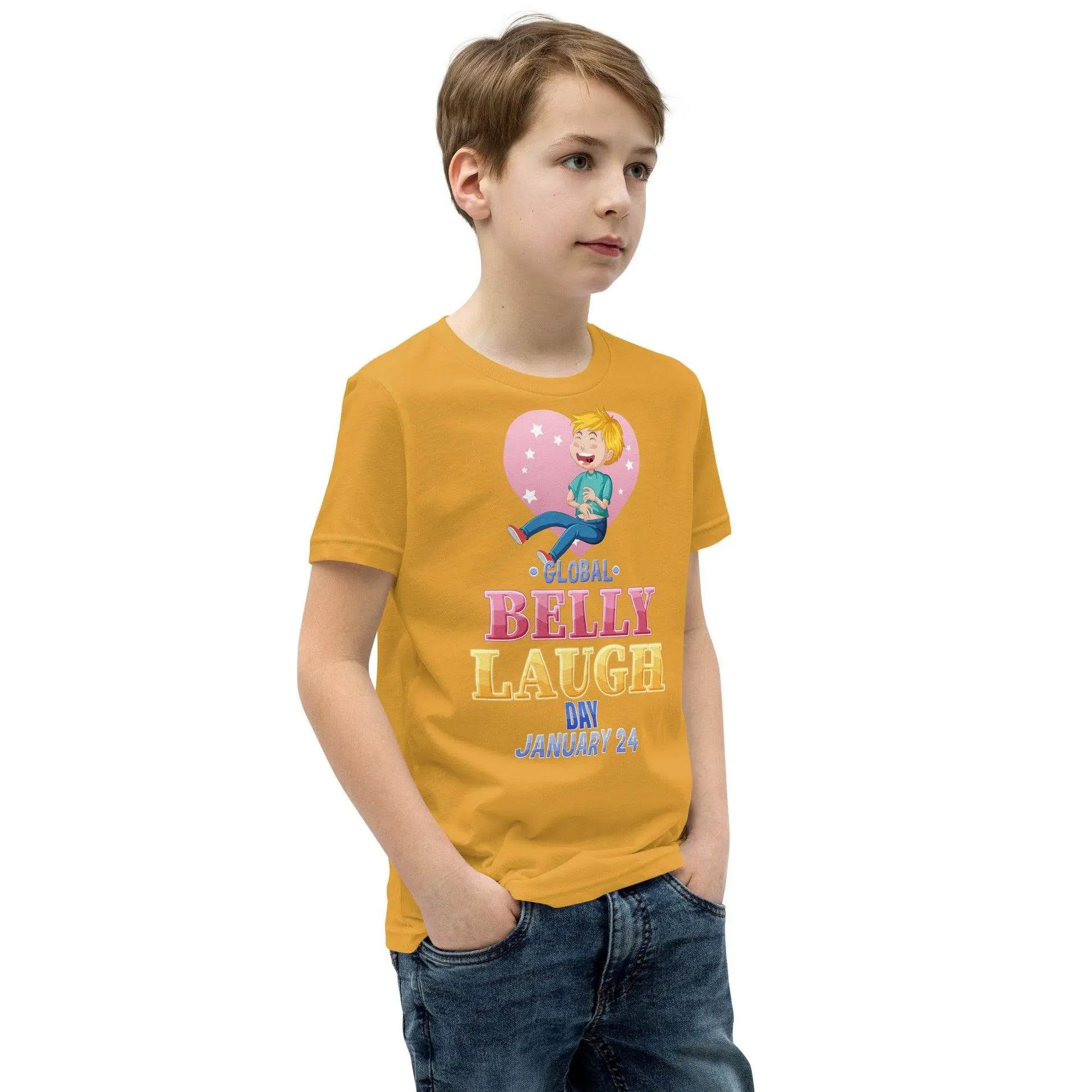Belly Laugh Youth Short Sleeve Yellow's T-Shirt - IVORYNN
