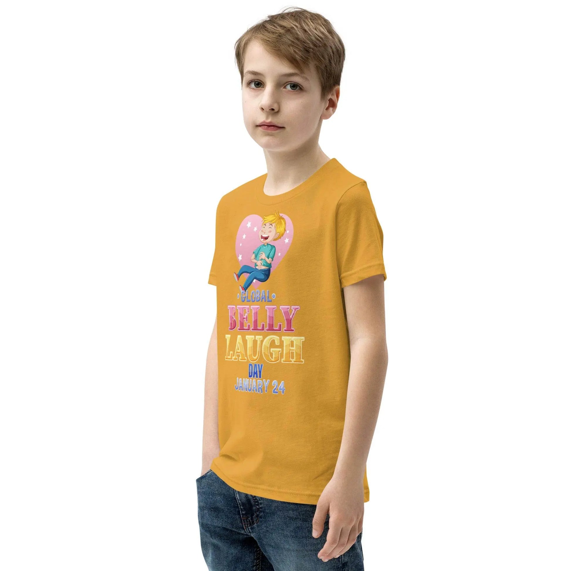 Belly Laugh Youth Short Sleeve Yellow's T-Shirt - IVORYNN