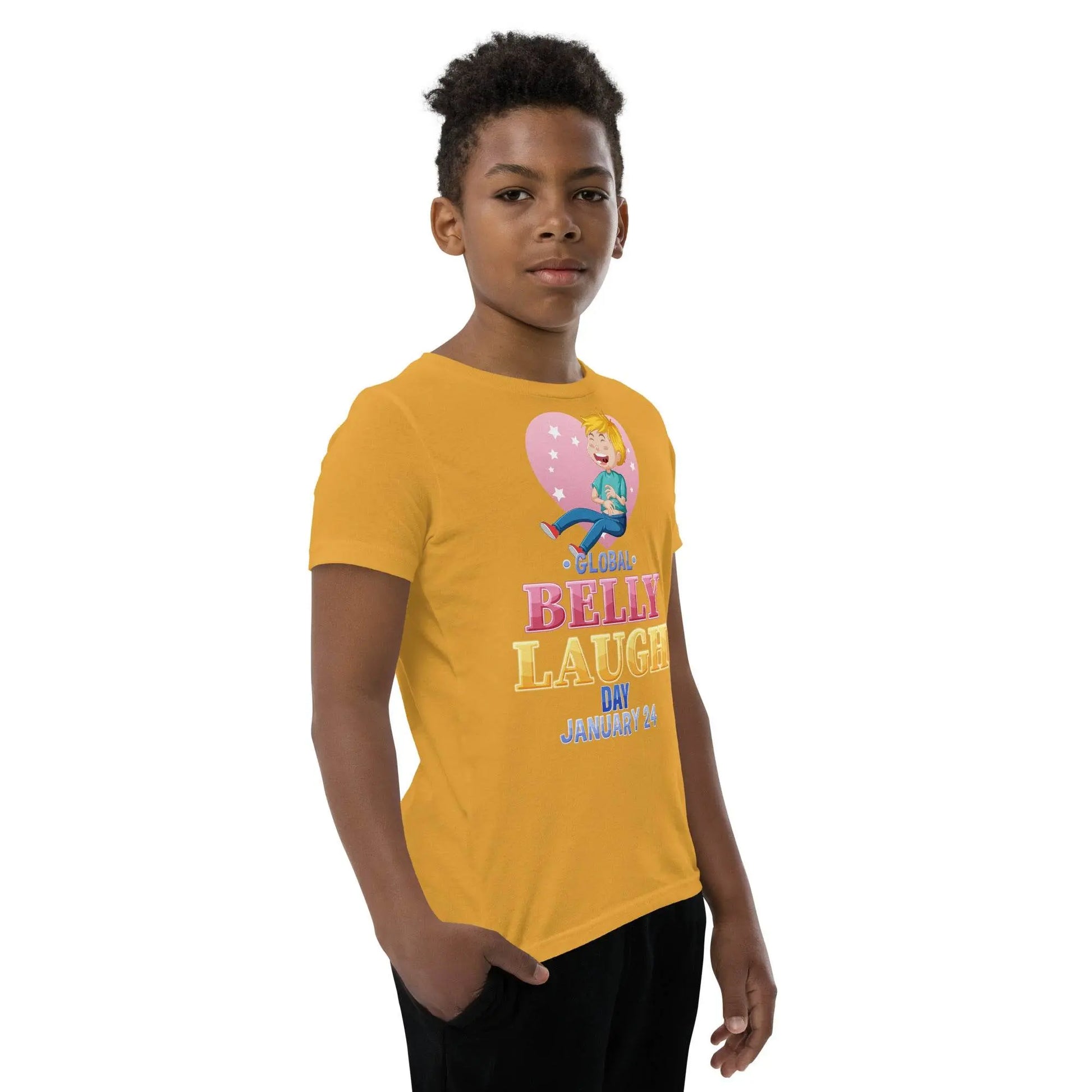 Belly Laugh Youth Short Sleeve Yellow's T-Shirt - IVORYNN