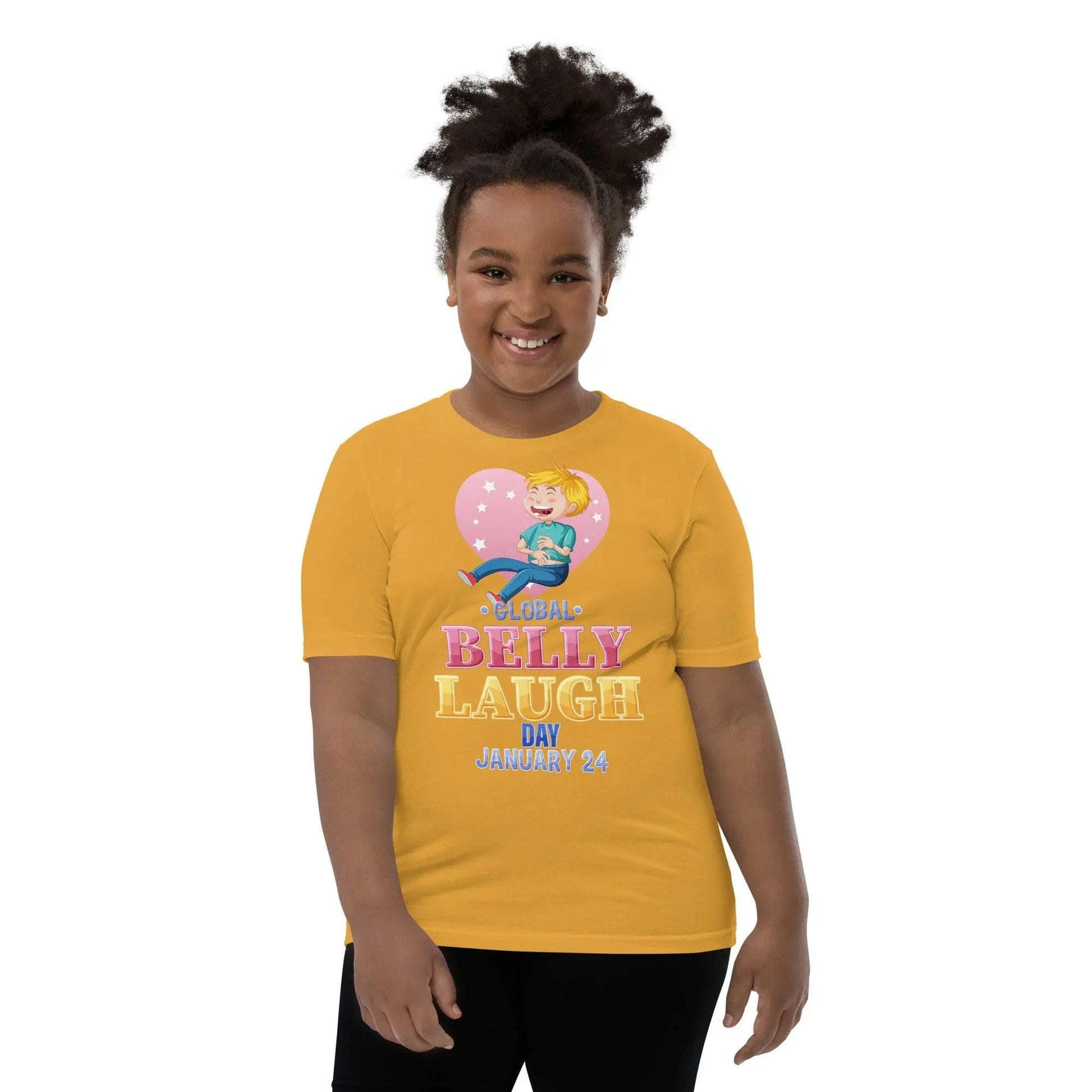 Belly Laugh Youth Short Sleeve Yellow's T-Shirt - IVORYNN