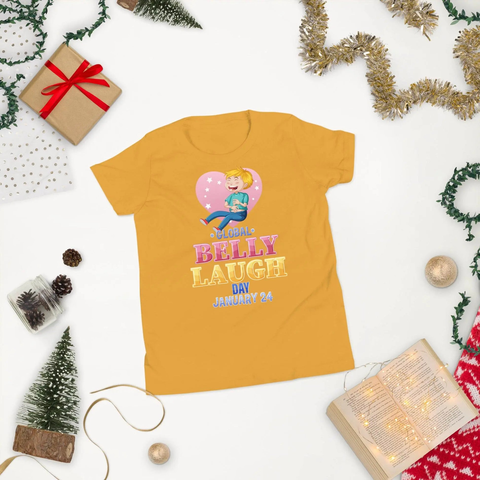 Belly Laugh Youth Short Sleeve Yellow's T-Shirt - IVORYNN