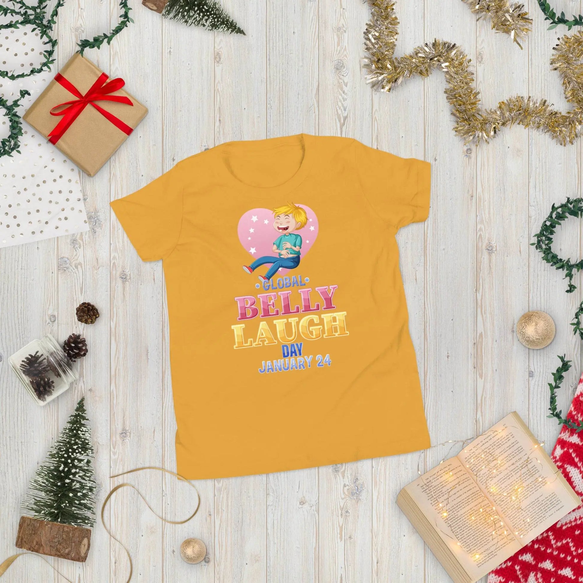 Belly Laugh Youth Short Sleeve Yellow's T-Shirt - IVORYNN