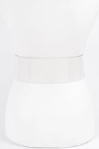 Big Vintage Round Metal Buckle Clear Belt - IVORYNN