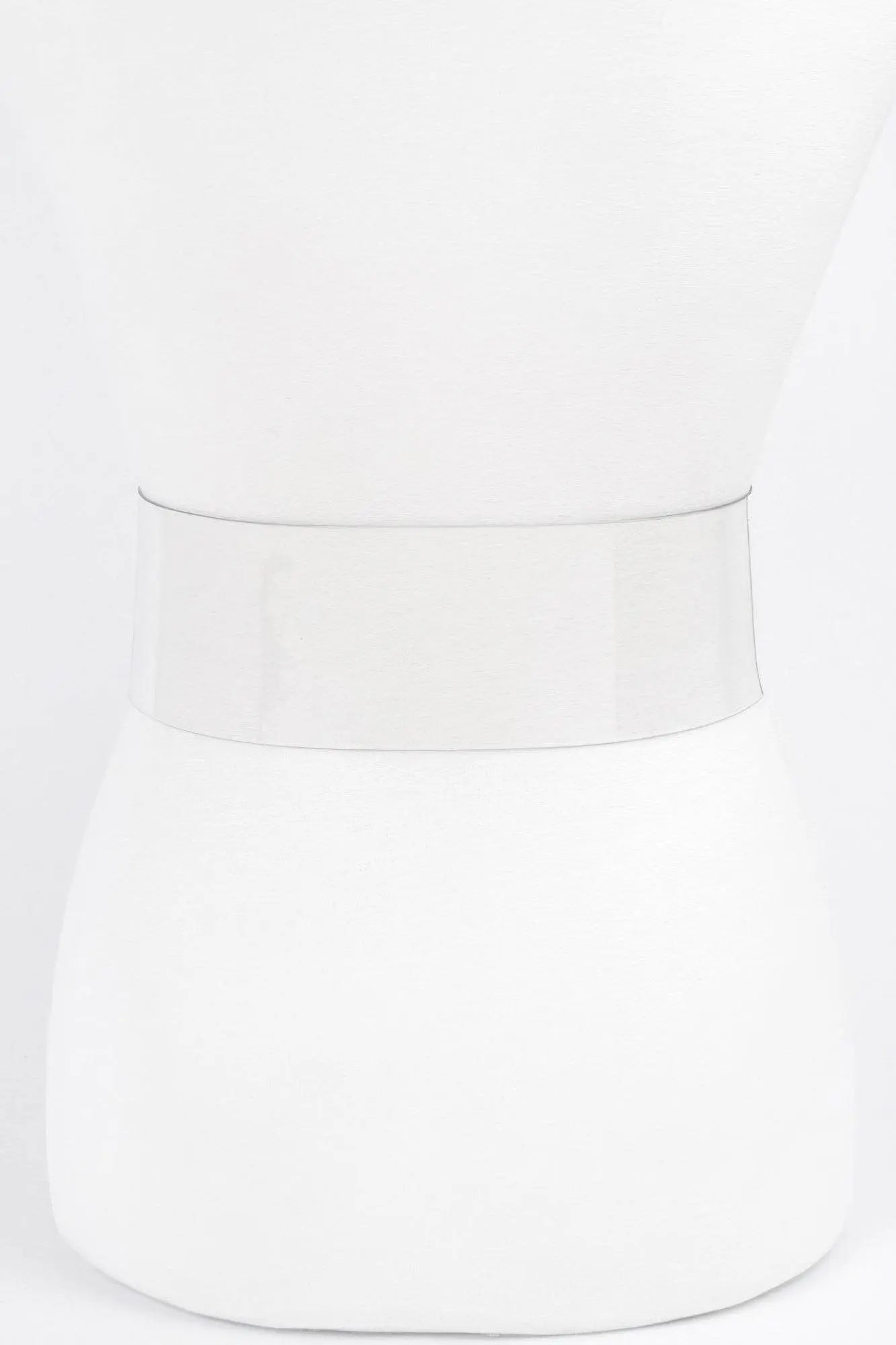 Big Vintage Round Metal Buckle Clear Belt - IVORYNN
