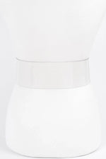 Big Vintage Round Metal Buckle Clear Belt - IVORYNN