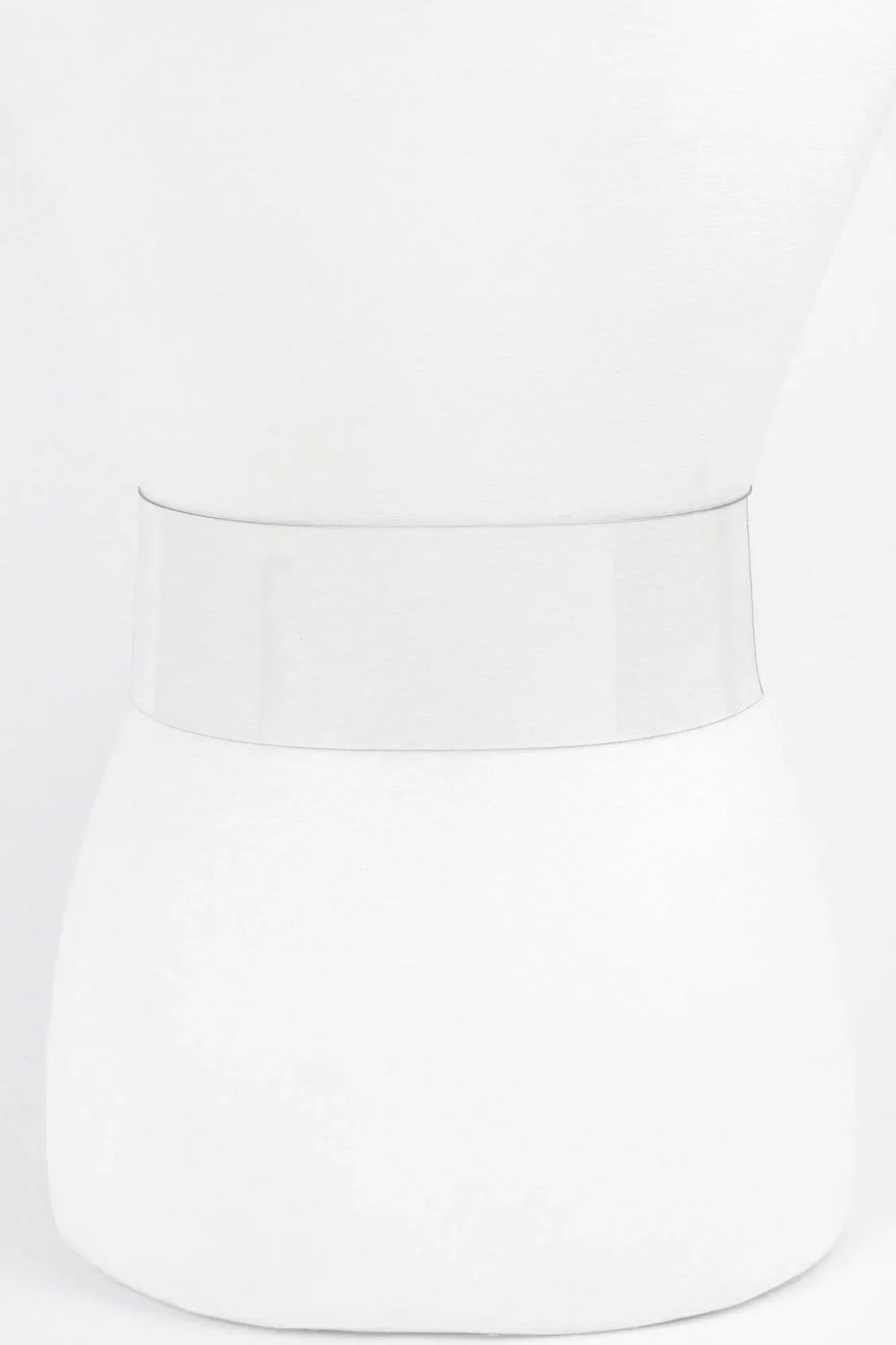 Big Vintage Round Metal Buckle Clear Belt - IVORYNN