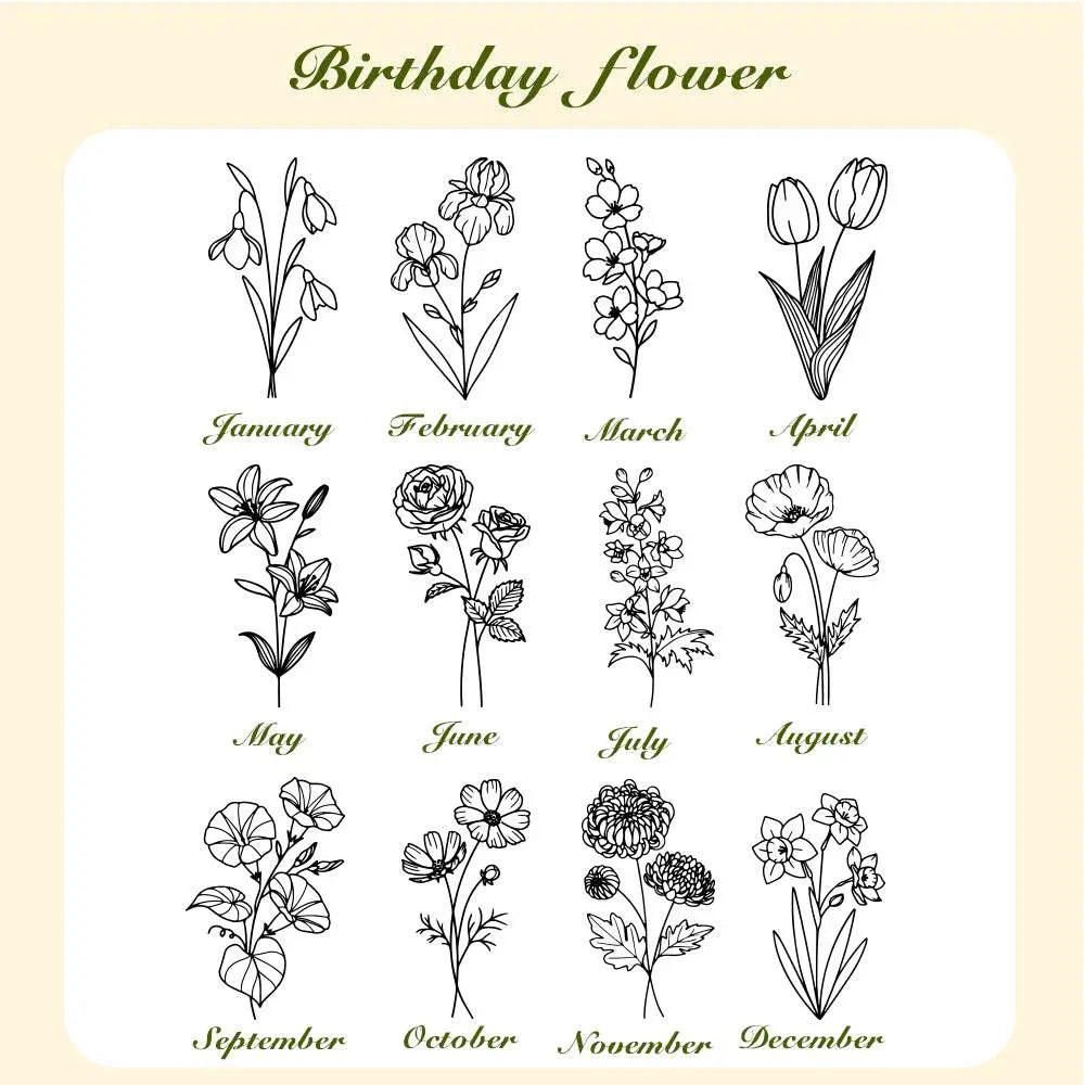 Birth Flower Waterproof Bottle Carrier Tumbler Bag - IVORYNN