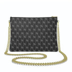 Black Nappa Leather Gold Chain NN Crossbody Bag - IVORYNN