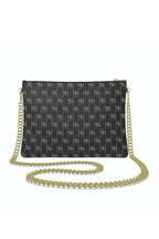 Black Nappa Leather Gold Chain NN Crossbody Bag - IVORYNN