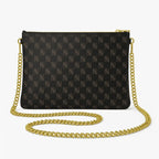 Black Nappa Leather Gold Chain NN Crossbody Bag - IVORYNN