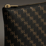 Black Nappa Leather NN Leather Clutch - IVORYNN