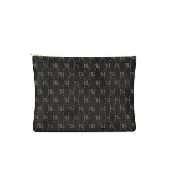 Black Nappa Leather NN Leather Clutch - IVORYNN