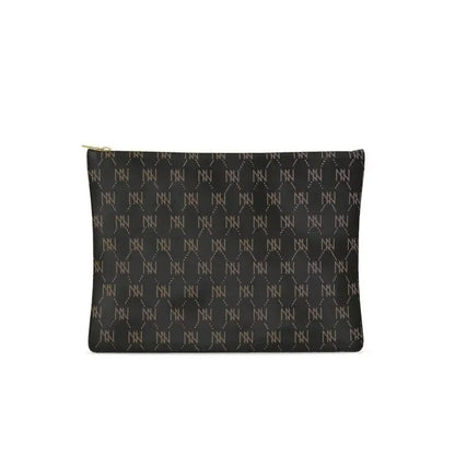Black Nappa Leather NN Leather Clutch - IVORYNN