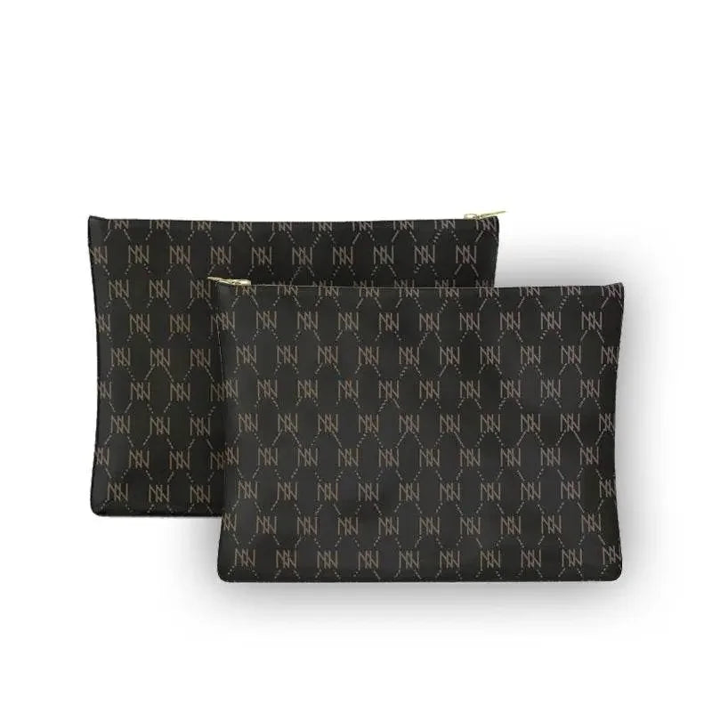 Black Nappa Leather NN Leather Clutch - IVORYNN