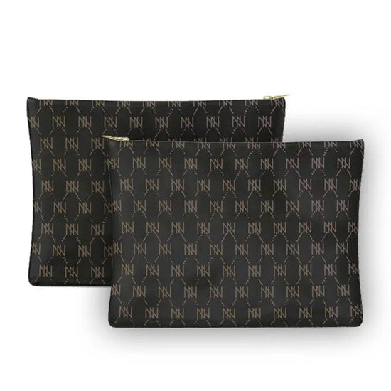 Black Nappa Leather NN Leather Clutch - IVORYNN