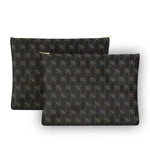 Black Nappa Leather NN Leather Clutch - IVORYNN