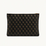 Black Nappa Leather NN Leather Clutch - IVORYNN