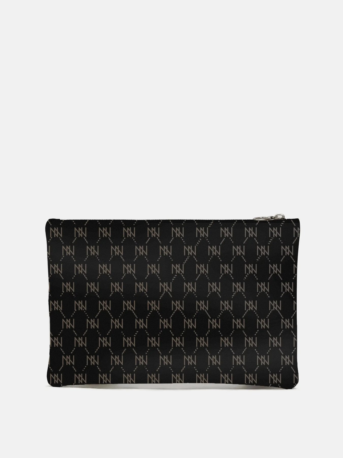 Black Nappa Leather NN Leather Clutch - IVORYNN