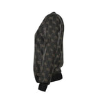 Black Navy Reversible Silk Bomber Jacket - IVORYNN