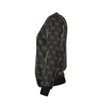 Black Navy Reversible Silk Bomber Jacket - IVORYNN