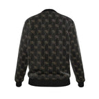 Black Navy Reversible Silk Bomber Jacket - IVORYNN