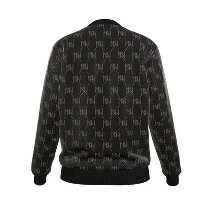 Black Navy Reversible Silk Bomber Jacket - IVORYNN