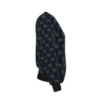 Black Navy Reversible Silk Bomber Jacket - IVORYNN