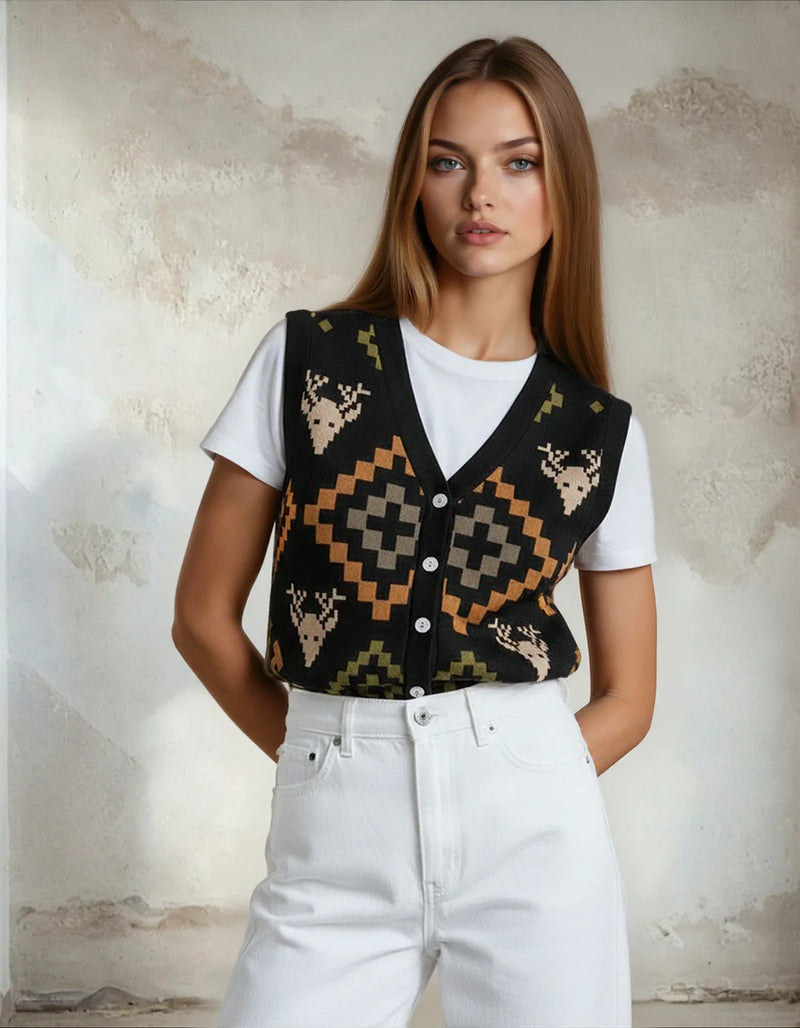 Design Women's Sleeveless Cardigan