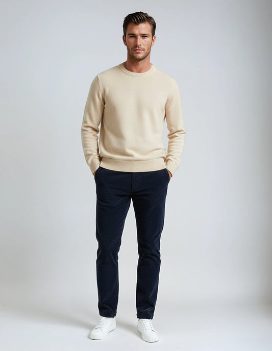 Soft Stretch Classic Navy Blue Corduroy Pants