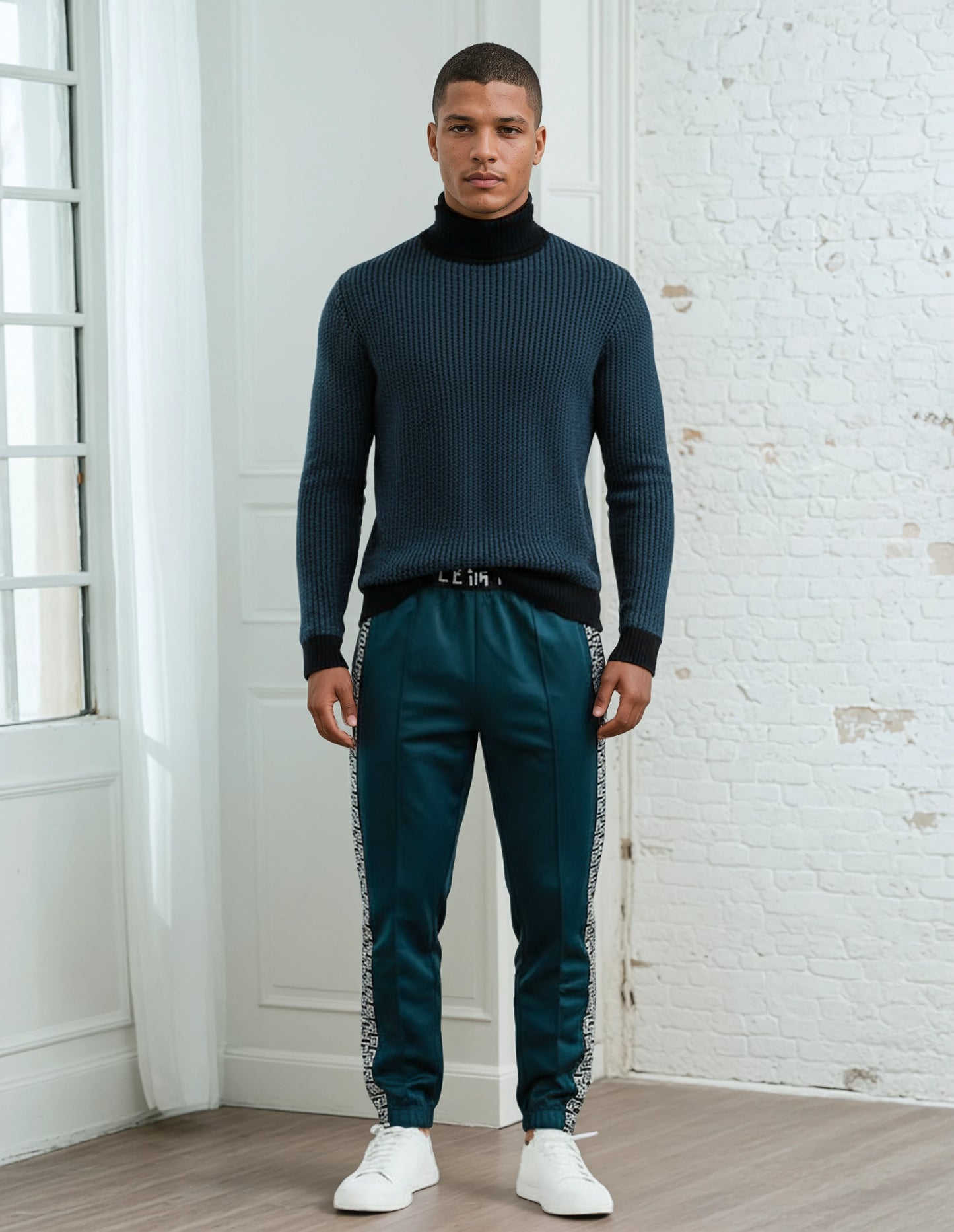100% Cotton Japanese Indigo Knitted Sweater