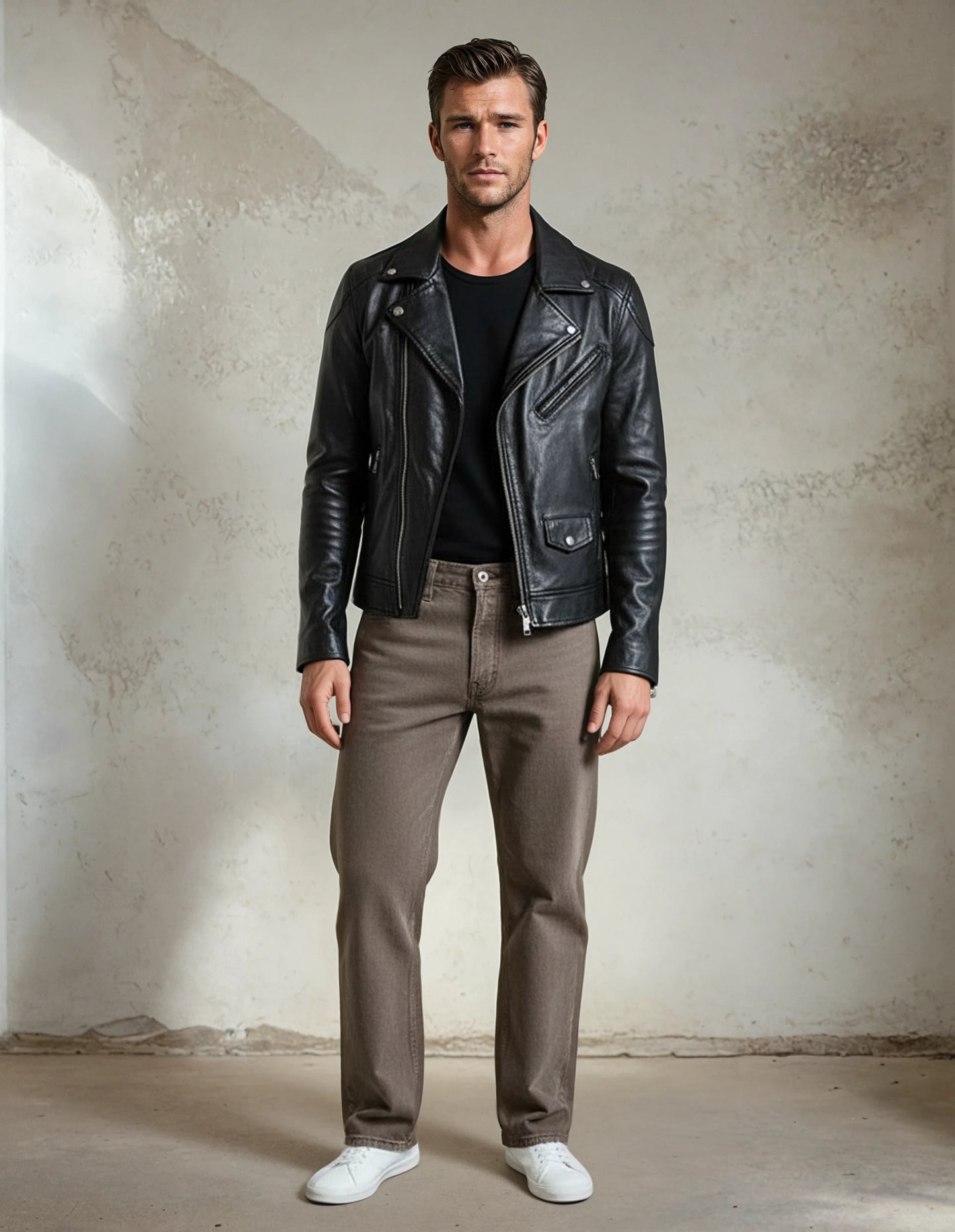 Sustainable Eco Luxe Black Sheepskin Leather Jacket