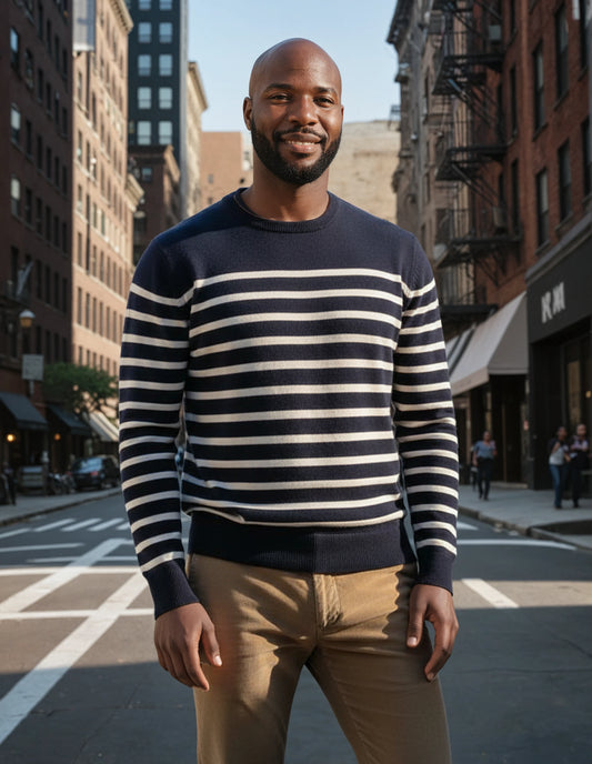 Lightweight Cotton Striped Breton Sweater